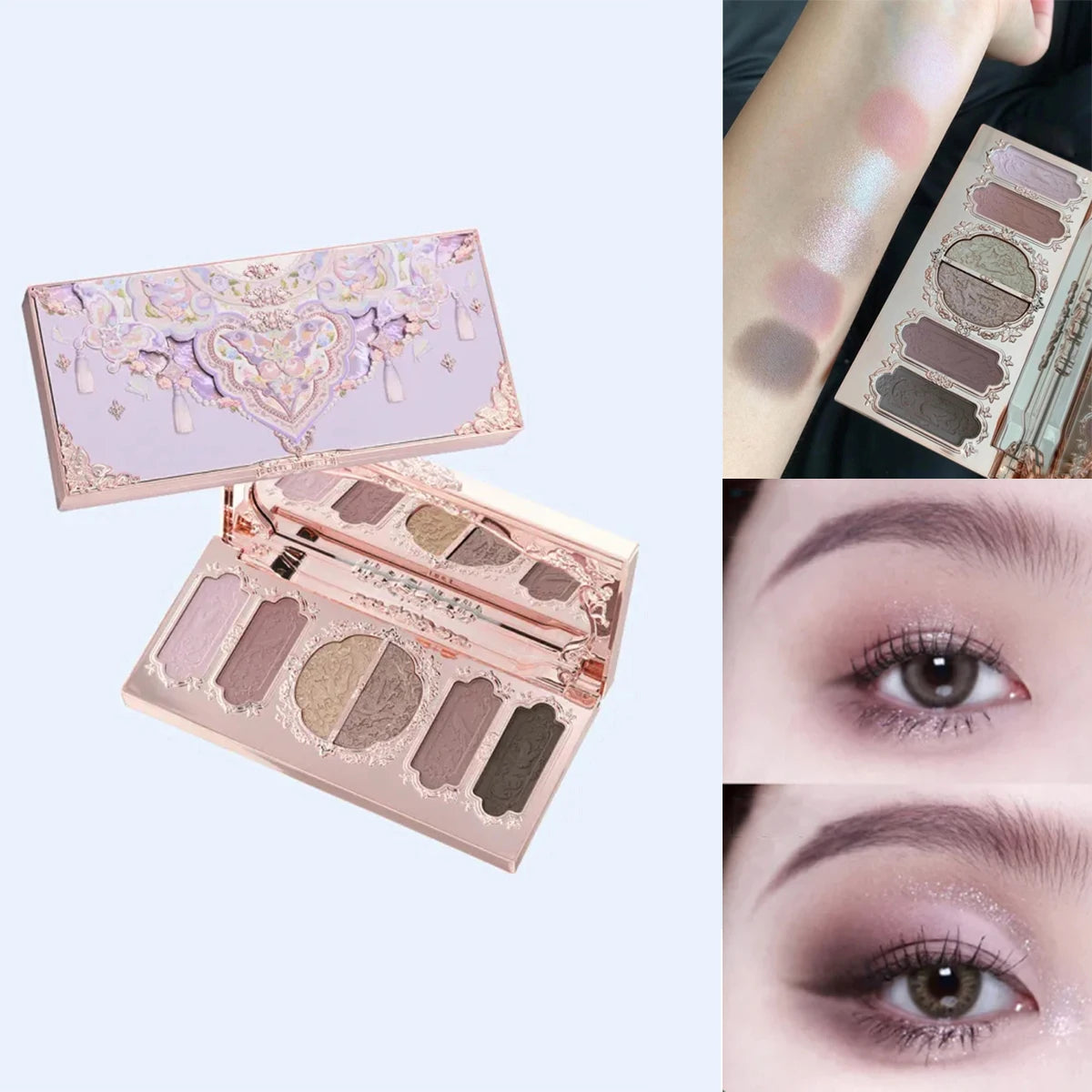 Flower Knows 2026 Bunny Garden Makeup Palette – Cute Rabbit Eyeshadow, Blush & Highlight All-in-One
