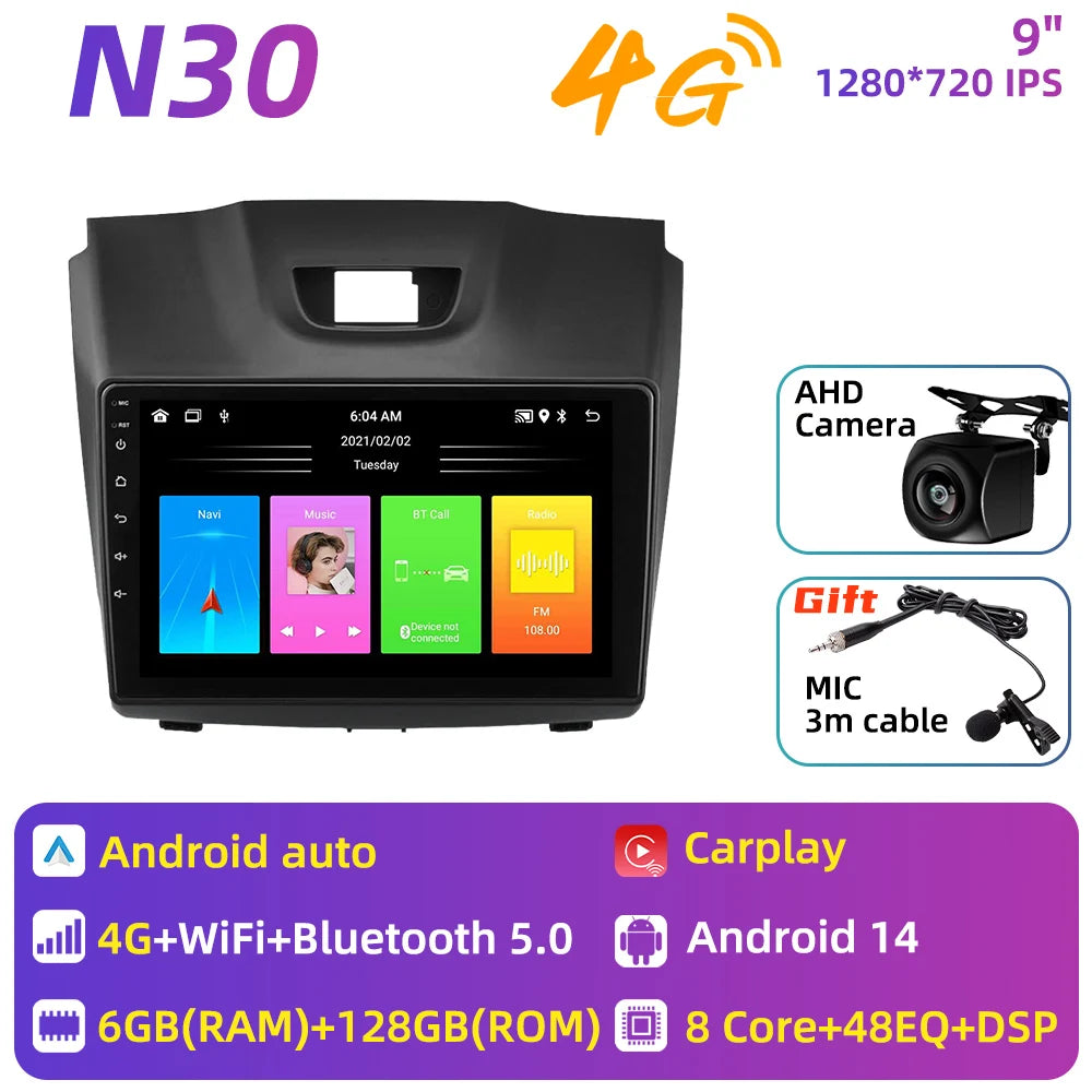 Car Multimedia For Chevrolet S10 Isuzu DMAX D-Max 2014 - 2018 Android Car Radio Player Carplay Auto GPS Navigation Stereo 2 Din