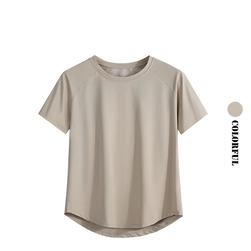 Women's Quick-Dry Sports Tee — Loose Short-Sleeve Running & Gym Top