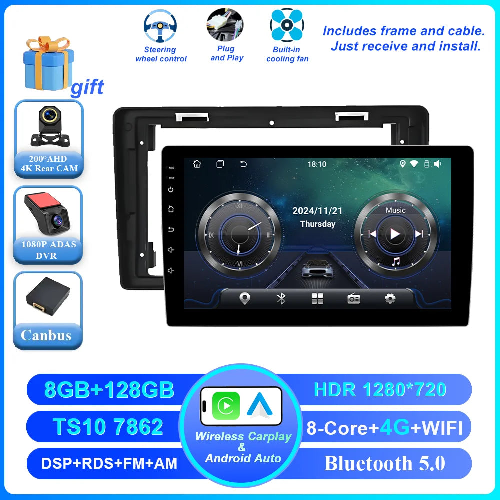 Car Android 15 Radio Stereo For Citroen Berlingo B9 Peugeot Partner 2008 - 2019 wireless CarPlay Android Auto No 2 din 2din DVD