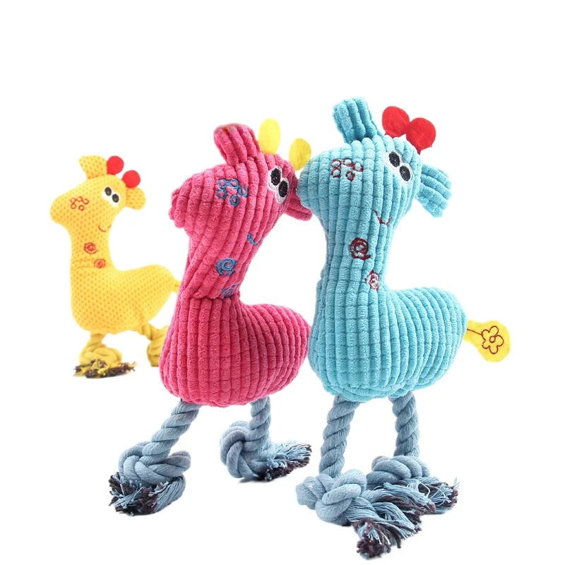 Knot Plush Squeaky Puppy Toy - Teething Training Toy