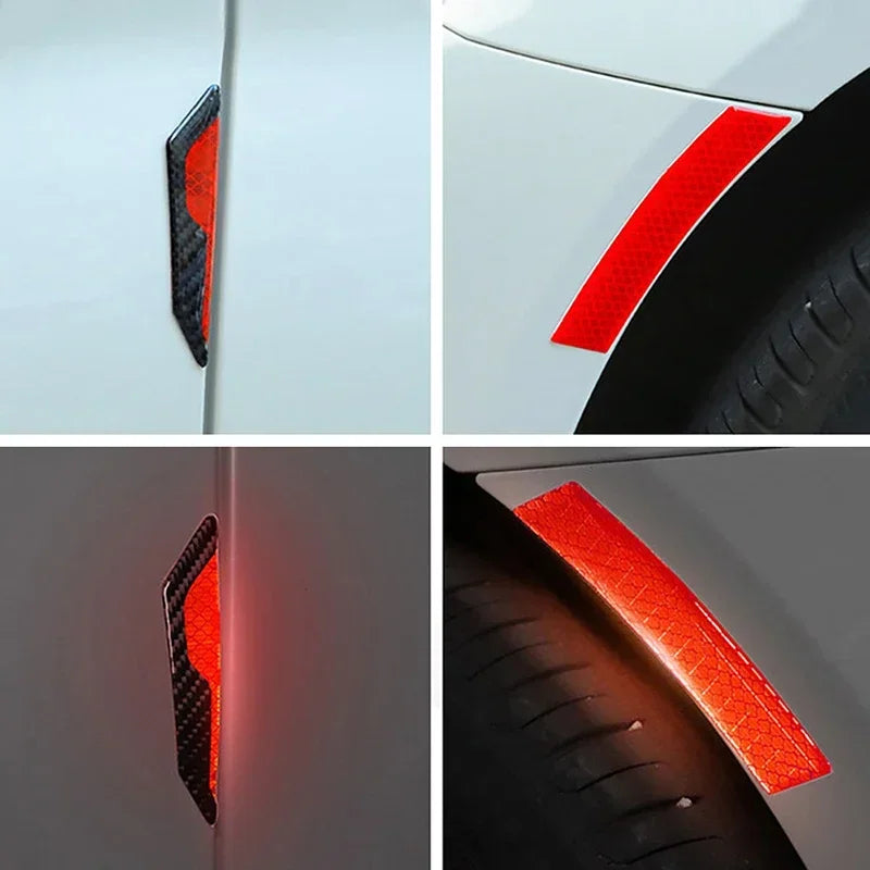Reflective Car Door Sticker Safety Opening Warning Reflector Tape Decal Auto Car Accessories Exterior Interior Reflector Sticker