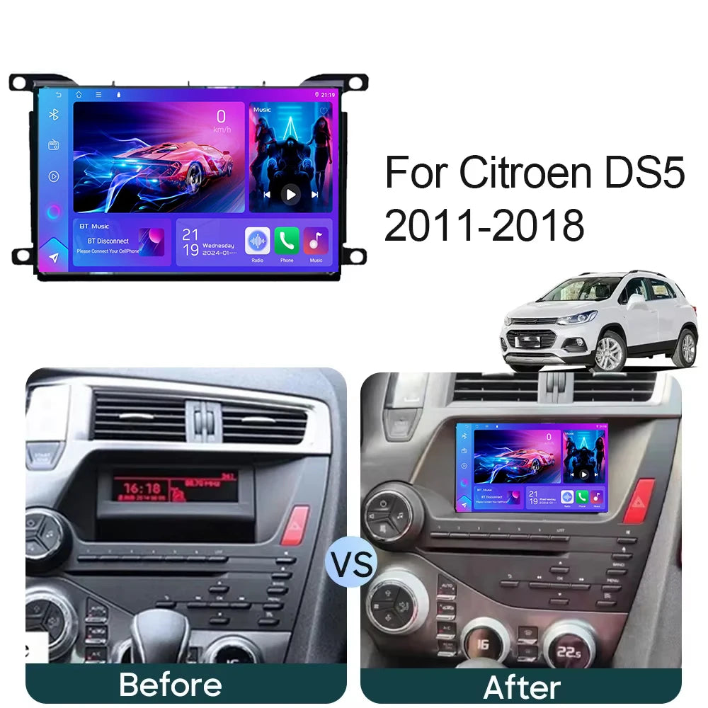 7'' Android 16 For Citroen DS 5 DS5 508 2011 2014 2015 - 2018 Head Unit Carplay Autoradio 4G Car Radio Multimedia Player Screen