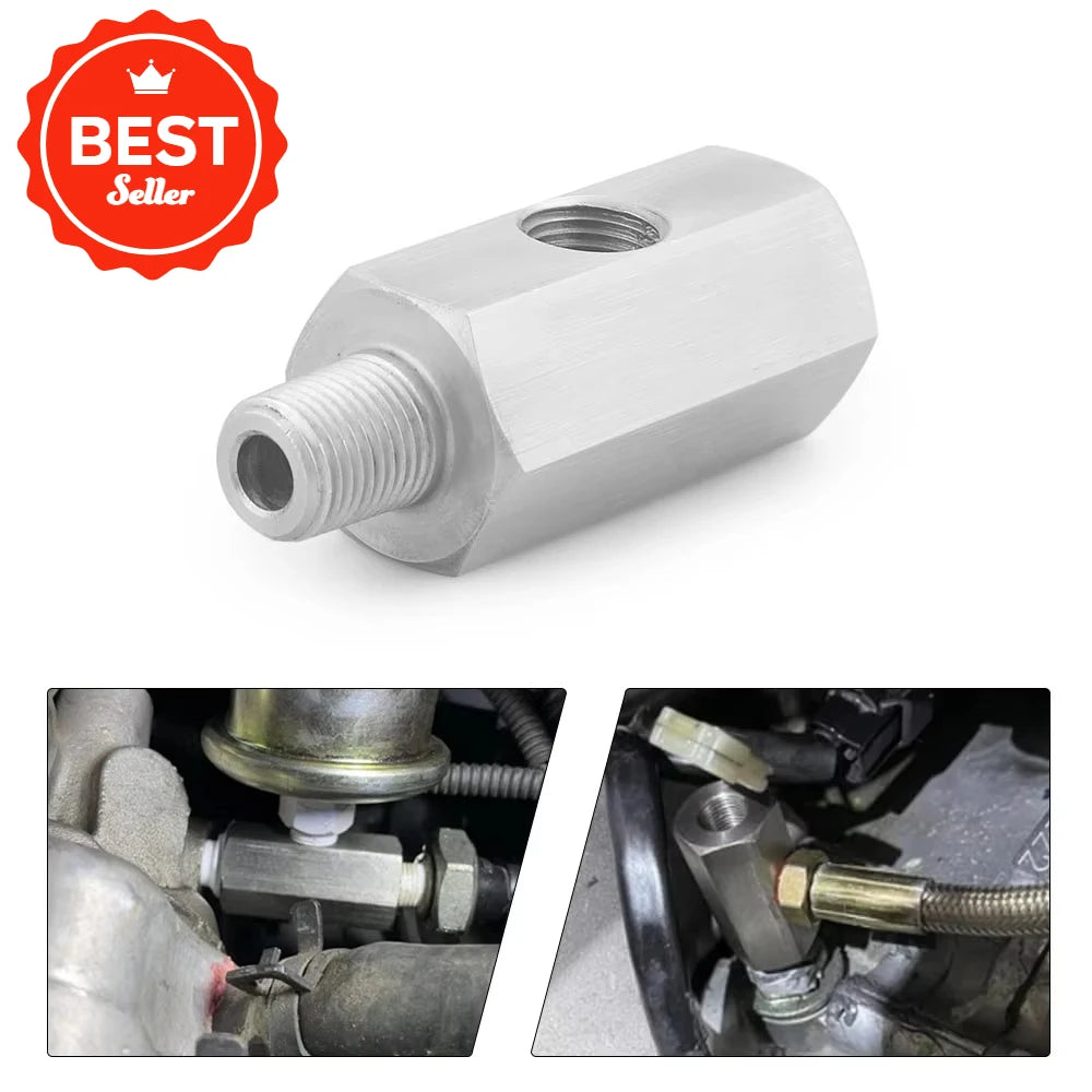 1pc Car Oil Pressure Sensor Steel Side Hole 1/8 "NNPT Internal Thread M12 M10 M14 1/8NPT 1/4NPT Pressure Gauge Interface Adapter