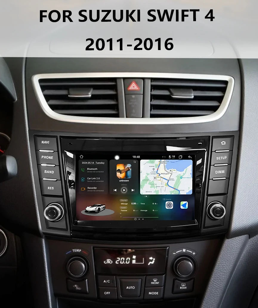 Android Car Stereo for Suzuki Swift 4 (2011–2016) — Wireless CarPlay, Android Auto, GPS, 4G, WiFi