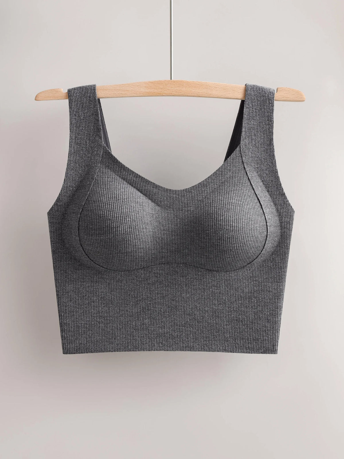 Women's Ribbed Warm Vest Top with Built-In Bra Pads - photo 8