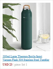 High Capacity Business Thermos Mug Stainless Steel Tumbler Insulated Water Bottle Portable Vacuum Flask For Office Tea Mugs