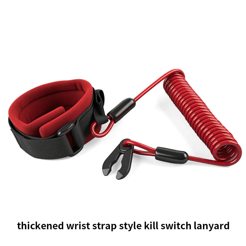 Motorboat Engine Emergency Stop Lanyard Floating Safety Wrist Cord Key for Jet Ski Wave Runner in Boating Emergency Situations