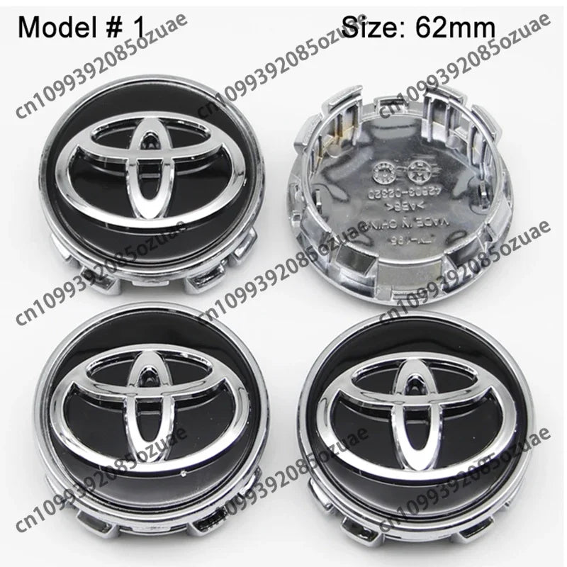 4Pcs 62mm 57mm Car Wheel Center Hub Caps Cover Badge Accessories For Toyota Prado Yaris Hilux Verso Fortuner Supra Corolla Camry