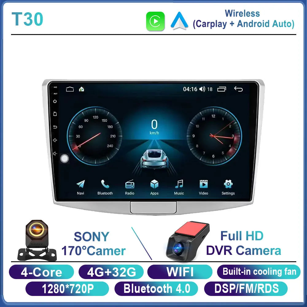 Car Stereo with Apple CarPlay & Android Auto, Compatible with VW Passat B6 B7 & CC (2007-2016)