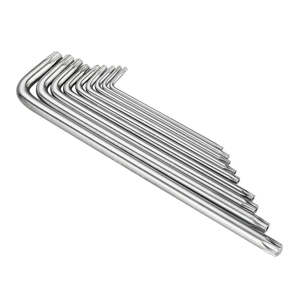 9Pcs L Type Double-End Screwdriver Hex Allen Key Set Torx Wrench Screwdriver Bits Star Spanner Key Hand Tools