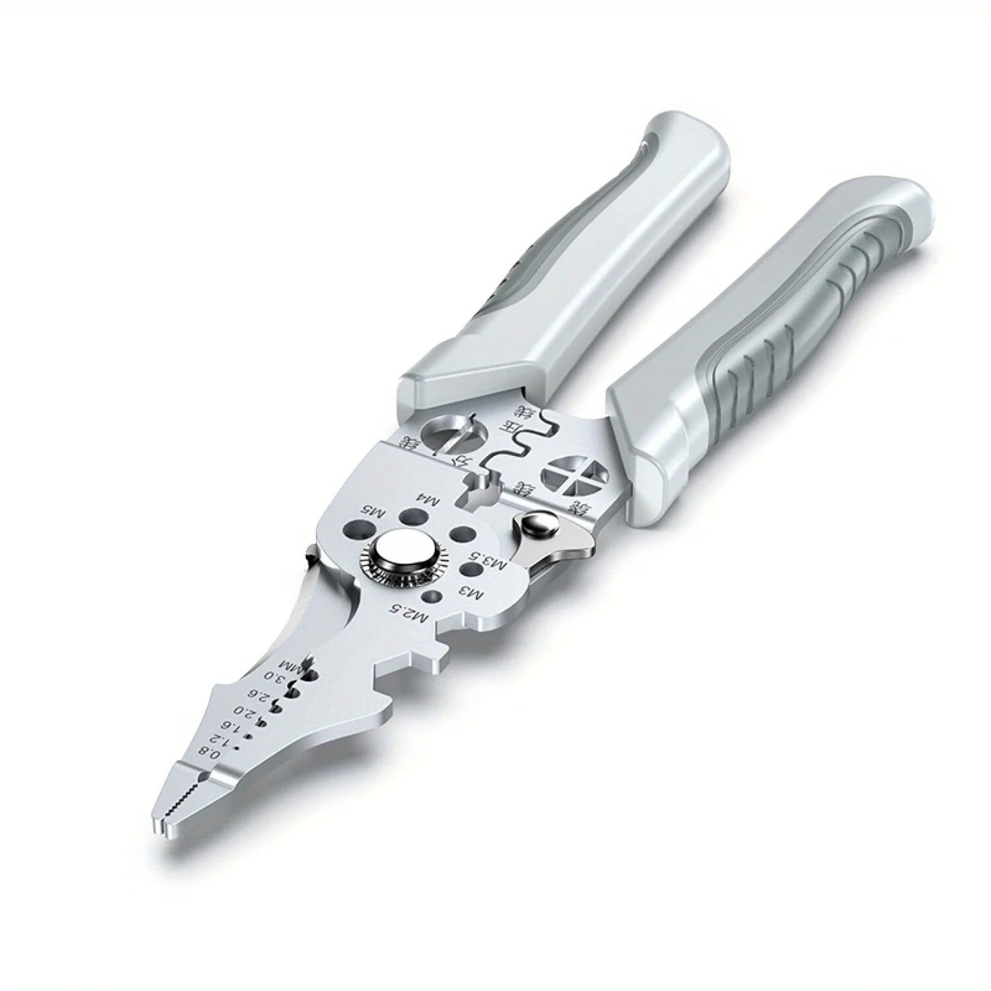 10-in-1 Professional Electrician Wire Stripper Pliers Heavy Duty Cable Cutting Crimping Tool Stainless Steel with Non-Slip Grip