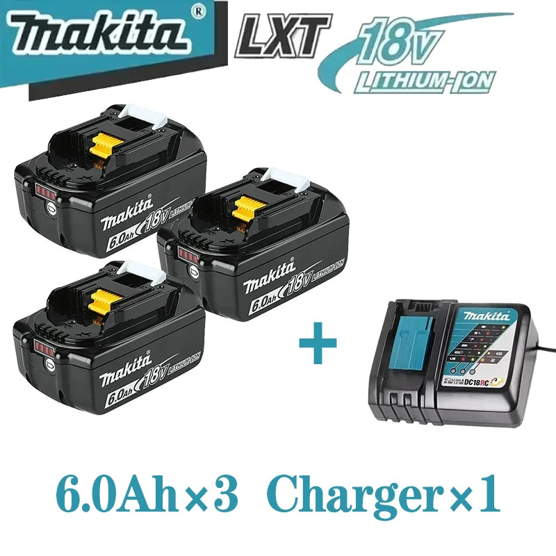 Genuine 6Ah  9Ah makita BL1860 18V Battery Power Tools Li-ion Replacement LXT BL1850 BL1840 for 18V Screwdriver