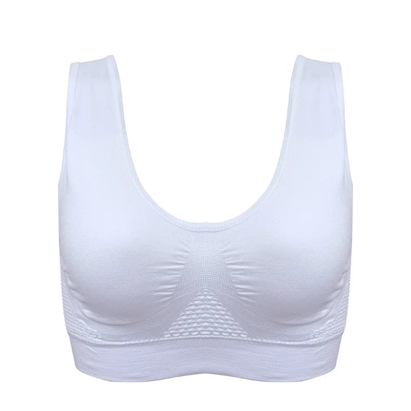 Breathable Women's Tops Hollow Out Bras Gym Running Fitness Yoga Bra Sportswear Padded Push Up Sports Tops Underwear Women Bra