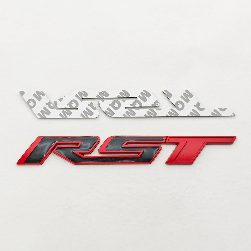 3D Metal Car Sticker RST Logo Front Grill Emblem Trunk Fender Badge For Chevrolet Tahoe Silverado Suburban Colorado Accessories