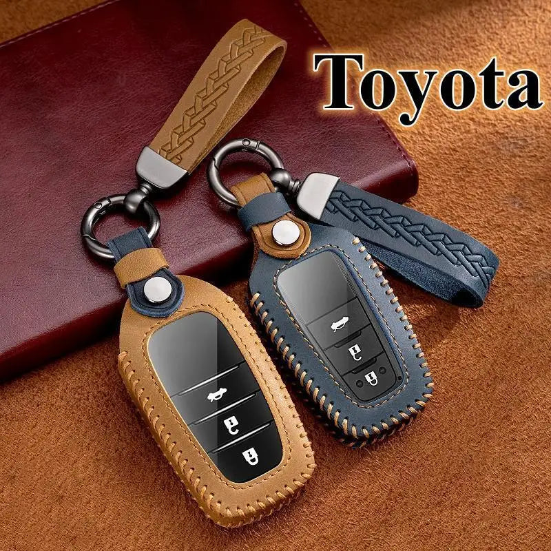 New Soft Leather TPU Car Key Case Cover For Toyota CHR Hilux Fortuner Land Cruiser 200 Camry Corolla Crown RAV4 Highland