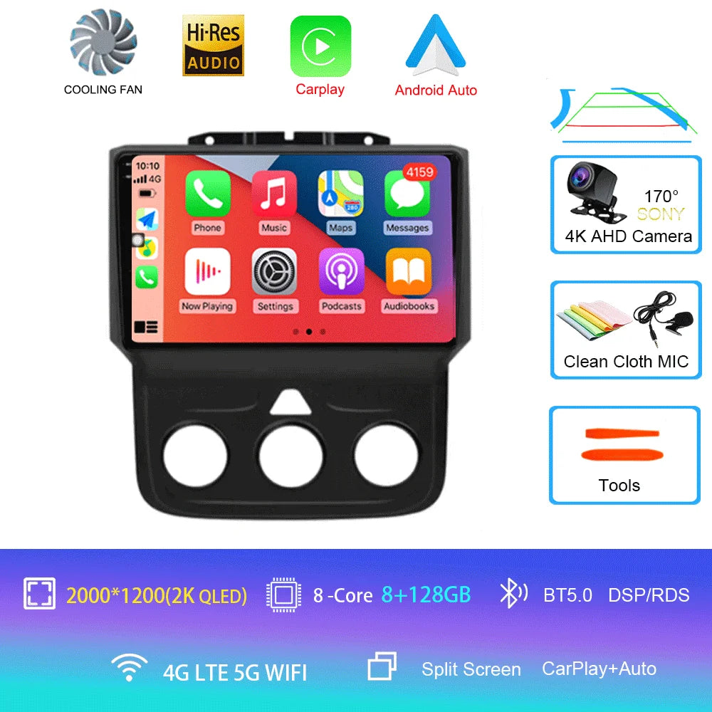 Android Car Radio Head Unit with GPS for Dodge Ram 1500/2500/3500 (2013-2018)
