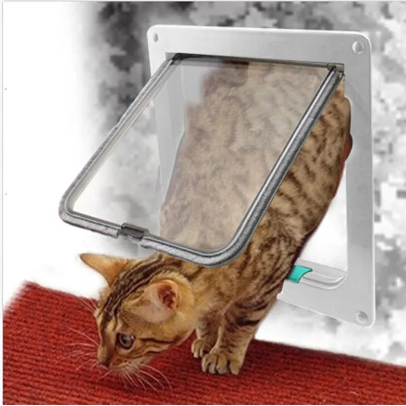 4-Way Locking Cat Flap Door - ABS Pet Gate for Small Pets – photo 3