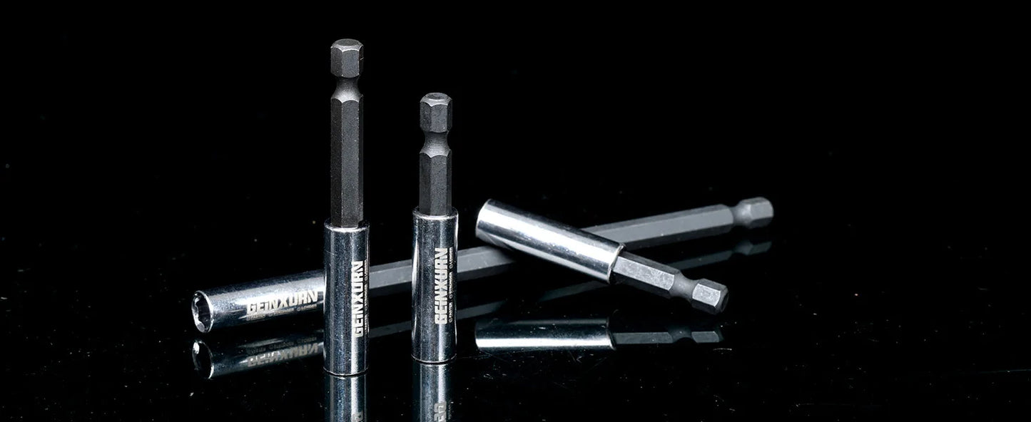 Geinxurn Mixed Screwdriver Bit Holders, Cr-V Extension Socket Drill Bit Magnetic Holder Hex Shank Quick-Change Drill Bit Guide