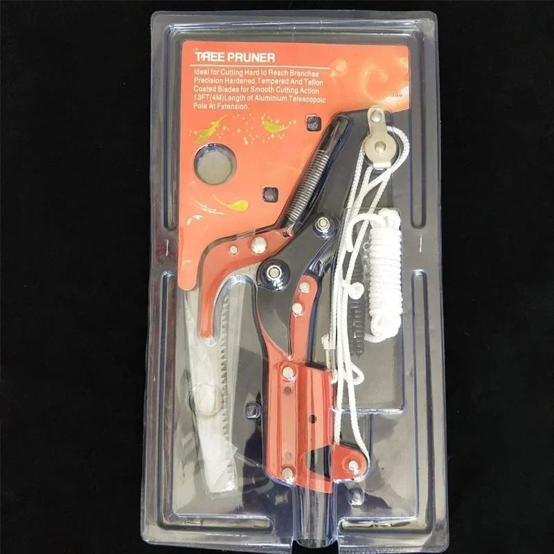 High-Reach Tree Pruning Scissors – High-Altitude Orchard Branch Cutter & Fruit Picker