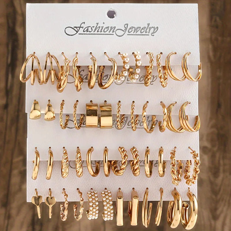 Butterfly & Heart Earrings Set — Vintage Cut-Out Drop Jewellery