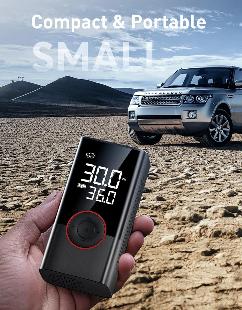 LEIBOO 150PSI Smart Air Pump Tire Inflator Portable Air Compressor with Digital Pressure Gauge for Car Bike Motorcycle Ball