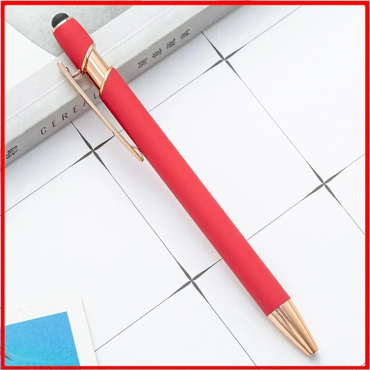 20-200 Pcs Custom Logo Metal Ballpoint Pen Text Engraving Touch Screen Advertising Pen Office School Private Customization Gift