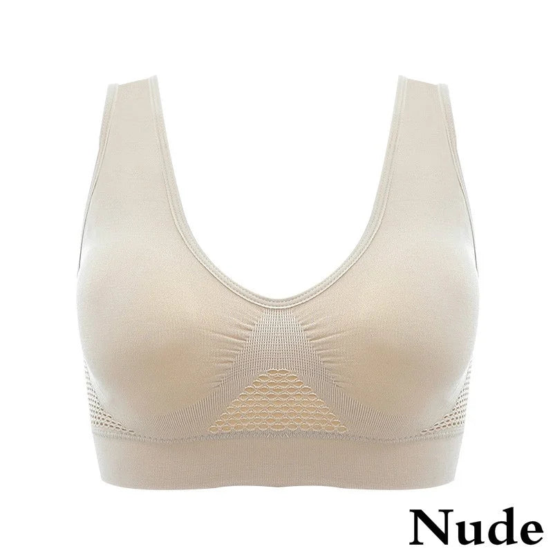 Breathable Women's Tops Hollow Out Bras Gym Running Fitness Yoga Bra Sportswear Padded Push Up Sports Tops Underwear Women Bra