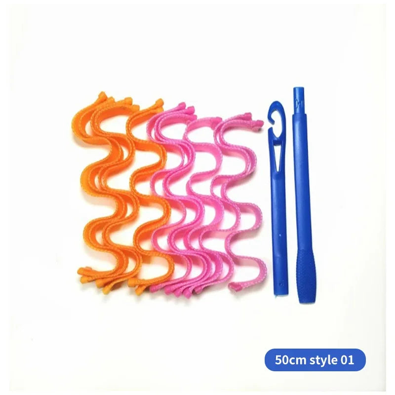 Heatless Hair Curler 10/12 pcs No Heat Hair Curls Ribbon Rollers Sleeping Soft Headband Hair Curlers Woman Hairs Styling Tools