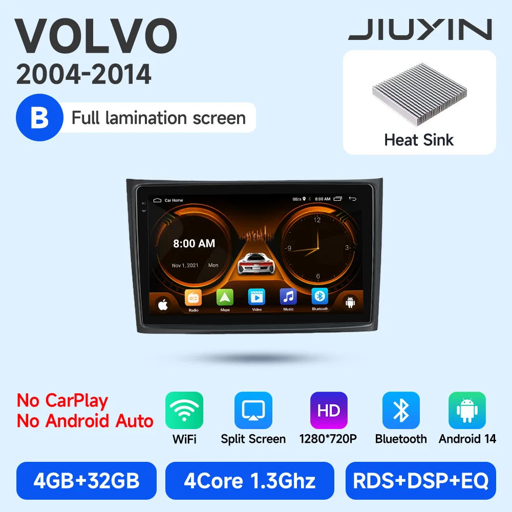 Android Car Stereo for Volvo XC90 (2004–2014) — Octa-Core, GPS Navigation, WiFi, Rear-Camera Ready