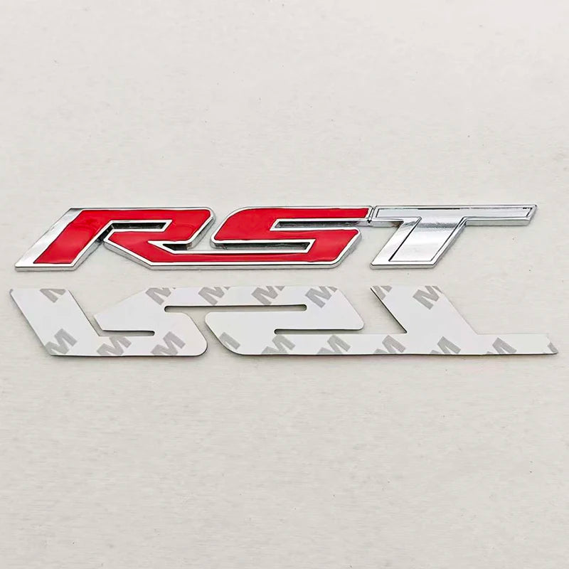 3D Metal Car Sticker Logo RST Emblem Fender Side Rear Trunk Badge For Chevrolet Silverado Tahoe Suburban Traverse Accessories