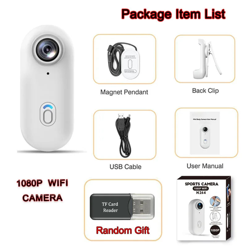 4K Mini Vlog Camera — Portable WiFi Action Body Cam