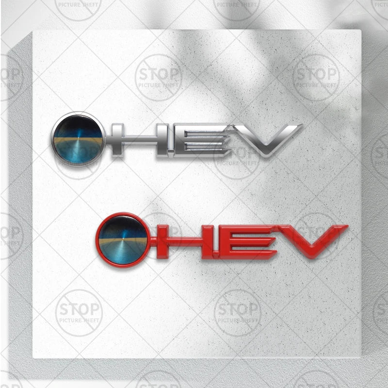 Car Sticker HEV Hybrid Logo 3D Decal Body Decoration Badge Rear Trunk Emblem For Avalon Camry Corolla Granvia Prado Sienna Hilux