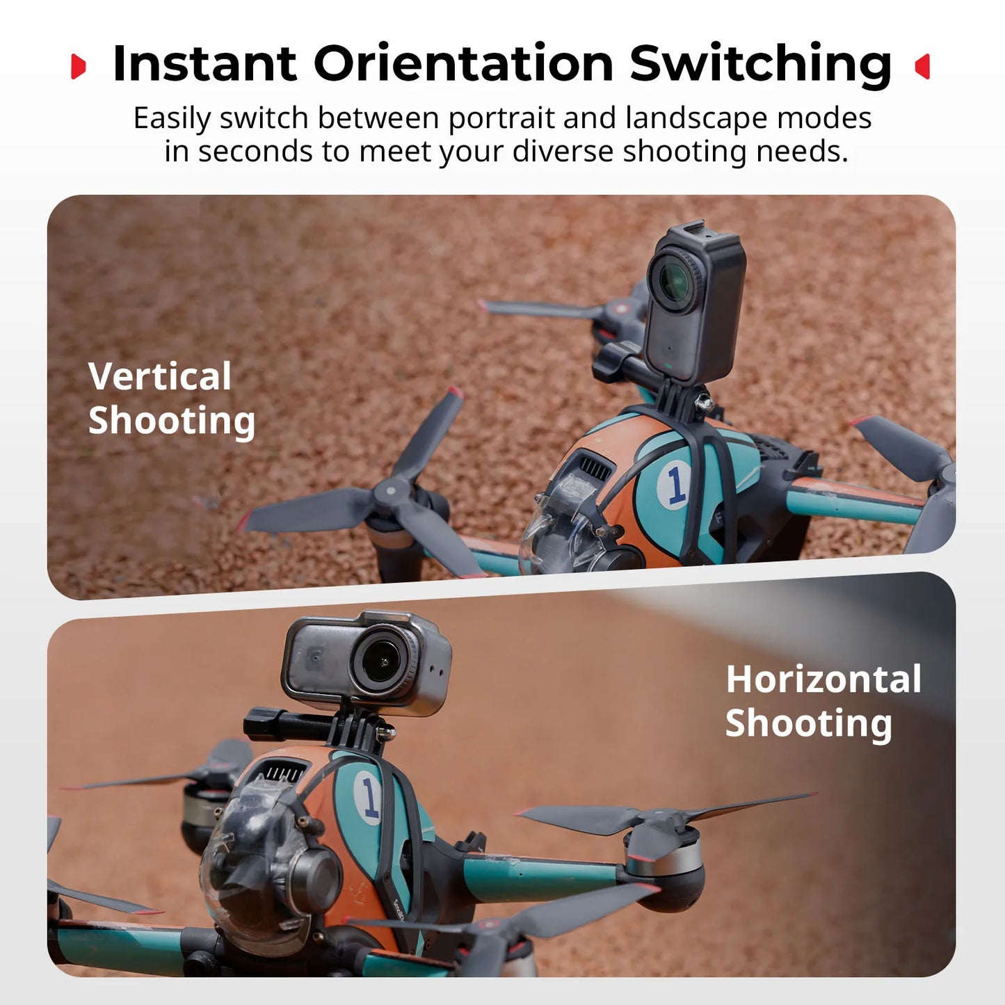 SmallRig Action Camera Nano Cage Kit – Vertical-to-Horizontal for DJI Osmo Nano | YouTube & TikTok (5757)
