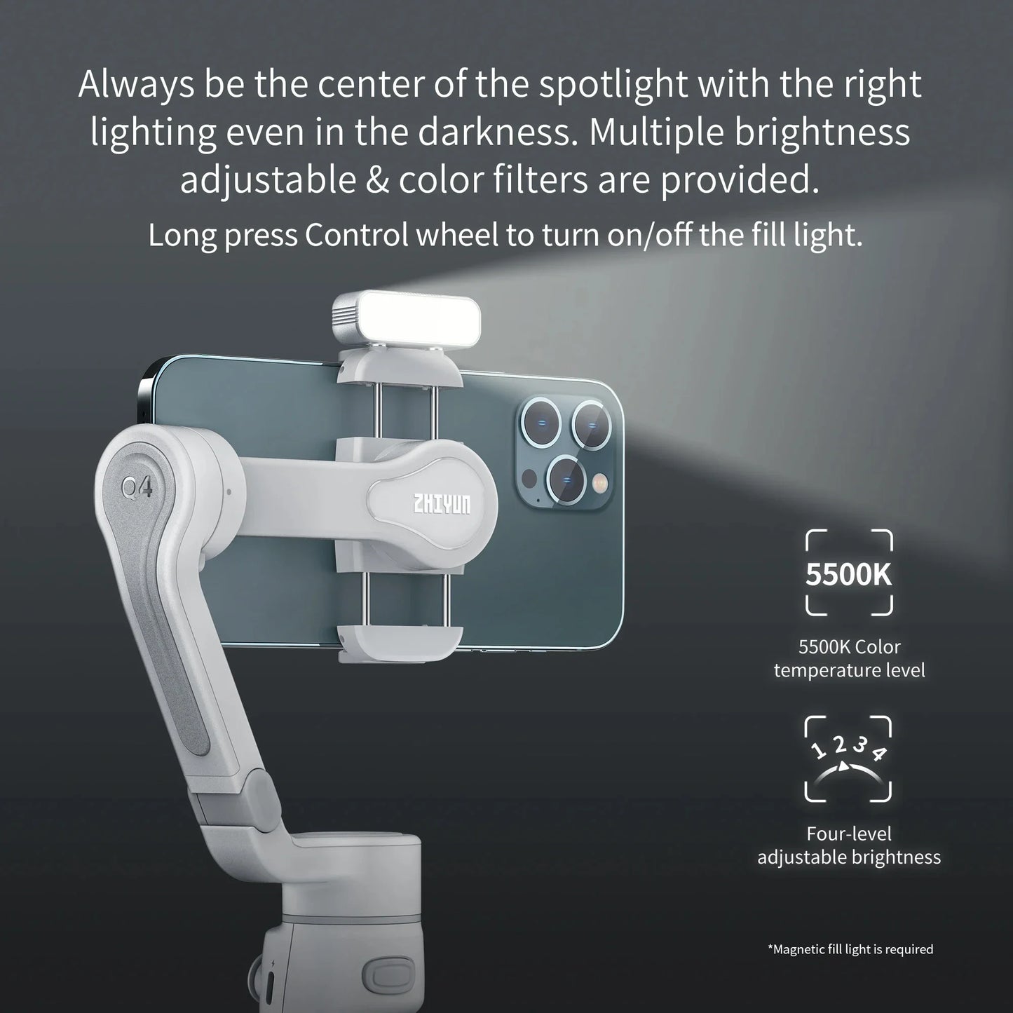 ZHIYUN Smooth Q4 3-Axis Smartphone Gimbal Stabilizer – For iPhone, Samsung, Huawei & Xiaomi