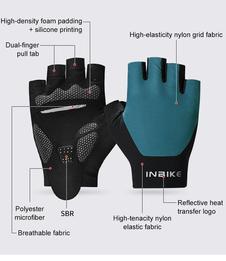 Half Finger Cycling Gloves with Padded Palm