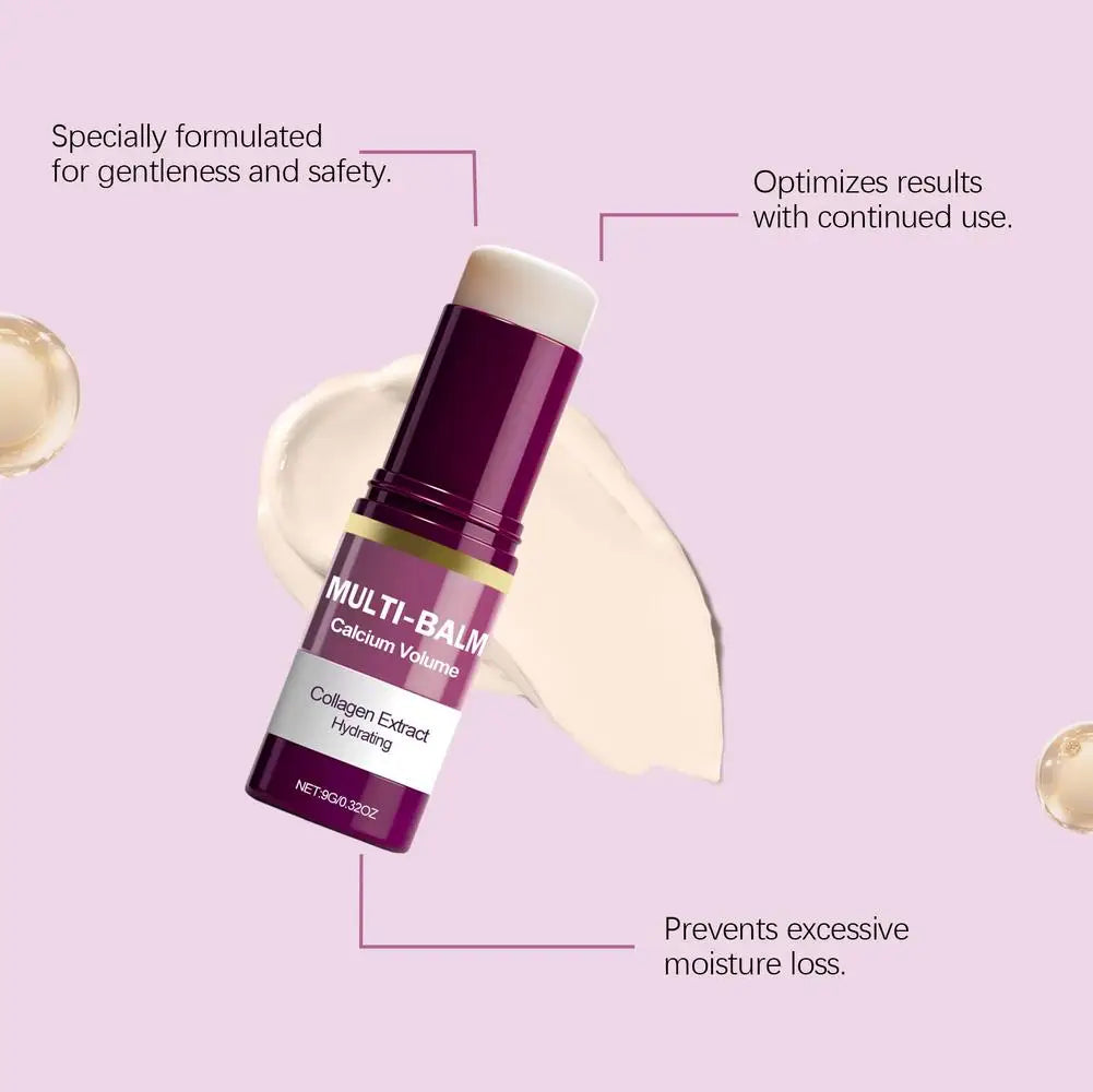 Calcium & Collagen Multi Balm Stick 9g – Anti-Wrinkle, Firming & Moisturizing for Eyes, Neck & Face | CPNP Certified | 1, 2 & 3 Pcs
