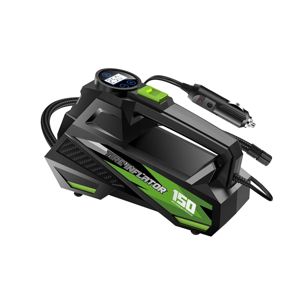 CARSUN Portable Wired Car Tire Air Pump – Mini Compressor with Extended Power Cord, for Cars, Motorcycles & Bicycles ,tool