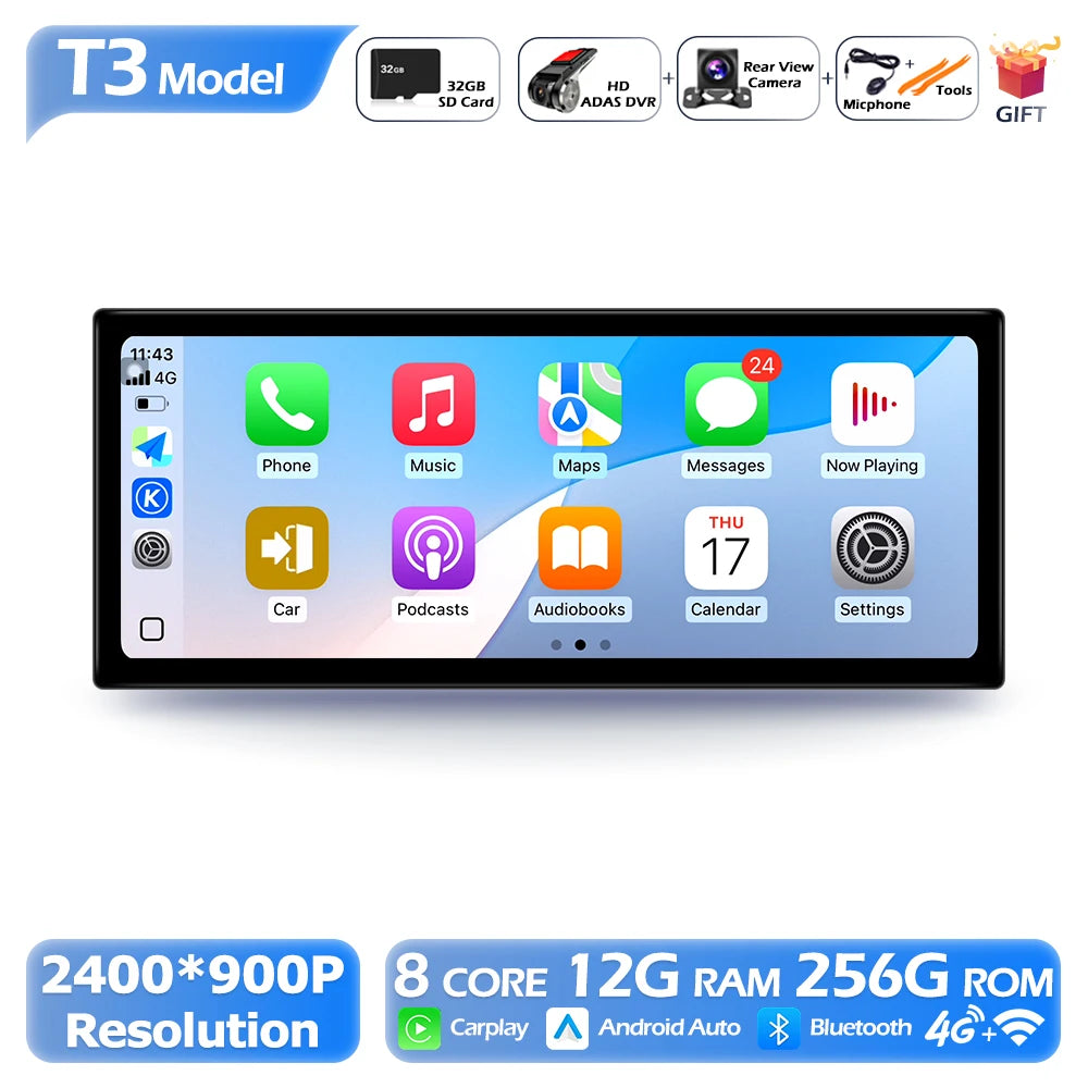 Android OS 12.3 inch For Toyota Corolla 2019-2023 E210 Car Radio Multimedia Video Player Navigation GPS Auto Carplay Bluetooth