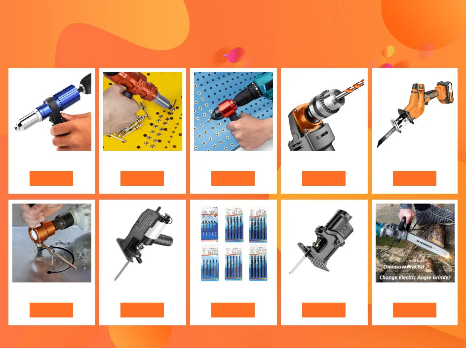 Portable Reciprocating Saw Adapter ,Electric Drill To Electric Saw for Wood Metal Cutting Tool with Saw Blade