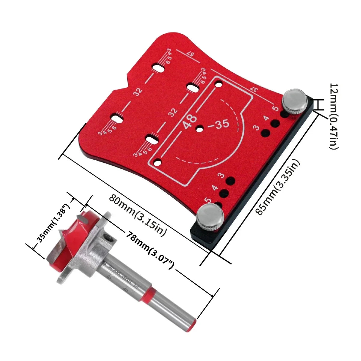 35mm Hinge Aluminum Alloy Hole Opener Hinge Hole Positioning Plate Door Woodworking Board Hinge Special  Positioning Template