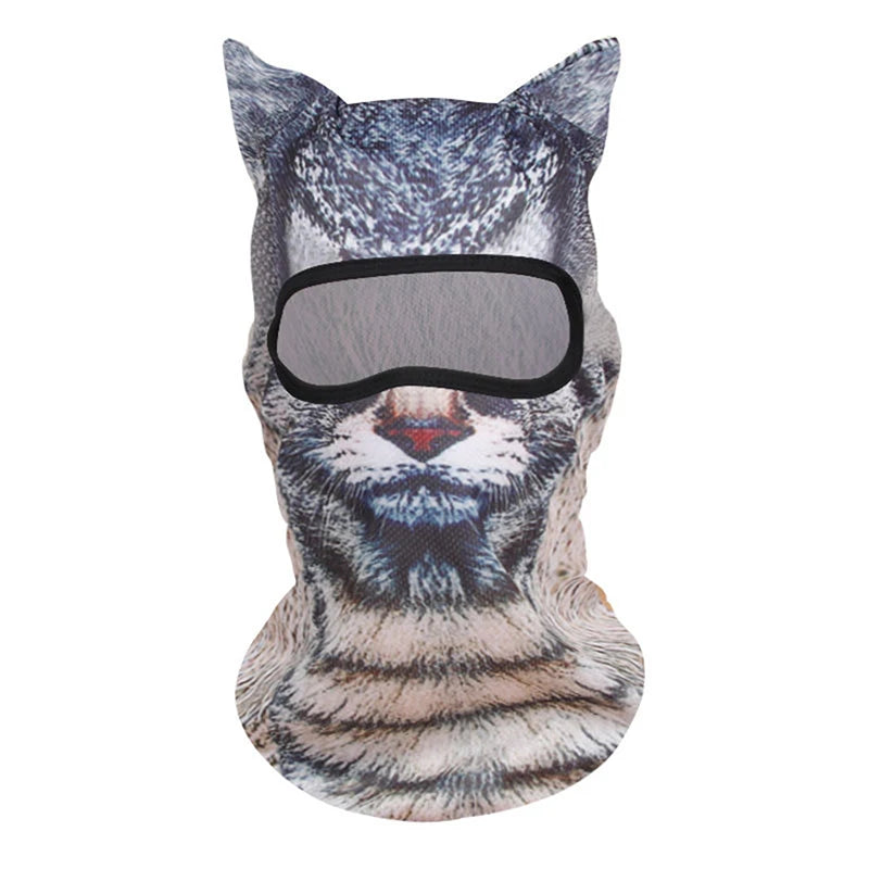 3D Cat Face Balaclava, Cute Animal Ski Mask