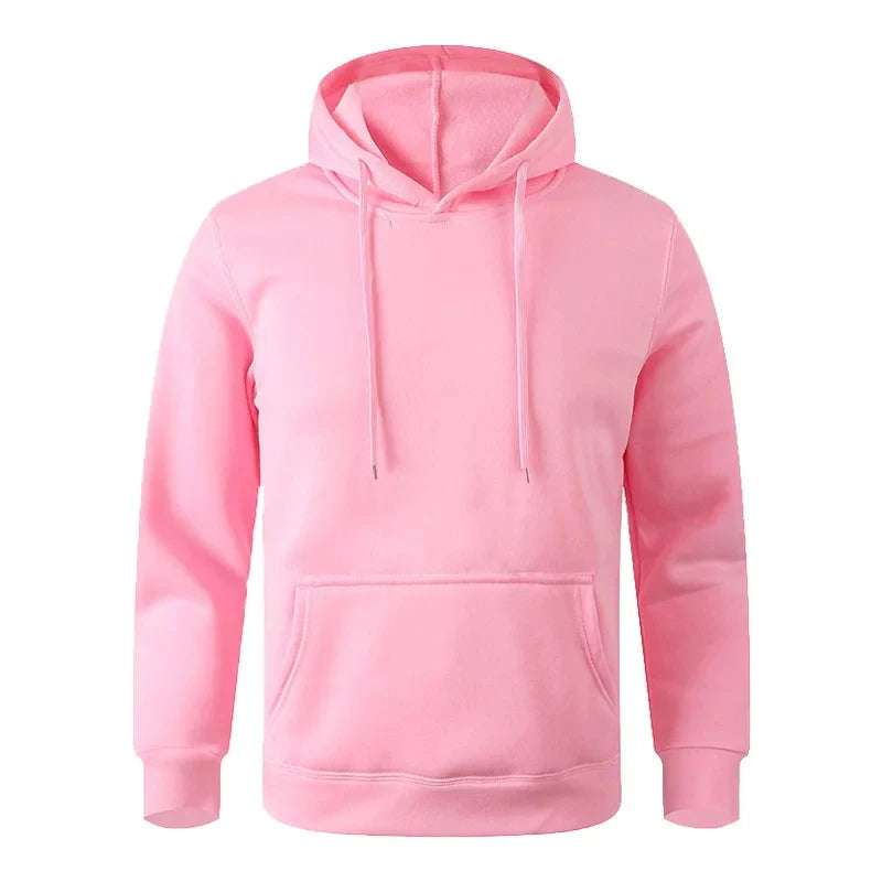 Unisex Minimalist Fleece Hoodie - Casual Black and White Pullover - photo 5