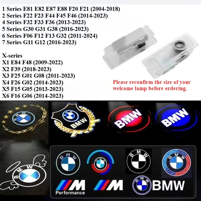 BMW LED Door Welcome Lamp 2/4pcs for 1 2 3 4 5 6 7 Series
