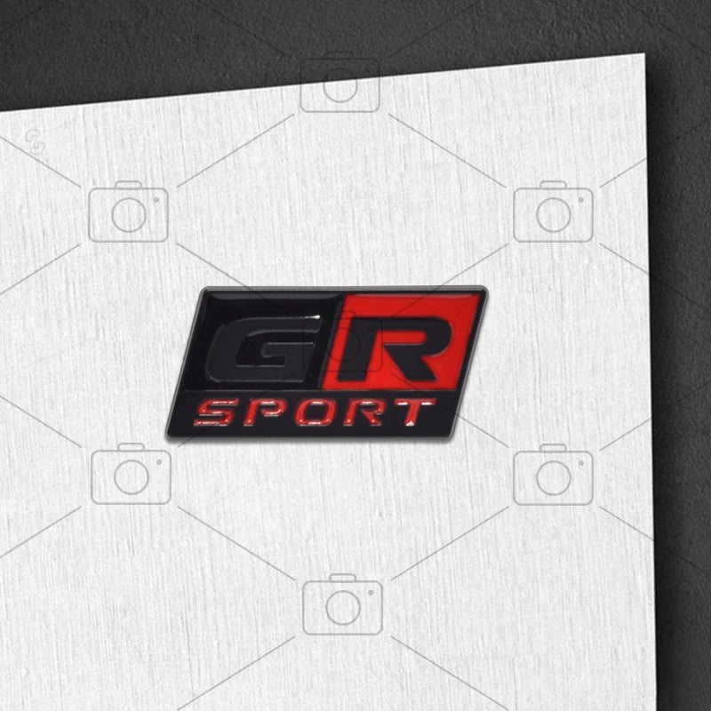 Car Metal GR Sport Logo Badge Steering Wheel Decals Styling For Corolla C-HR Camry Prado Prius Highlander FJ Cruiser Yaris RAV4
