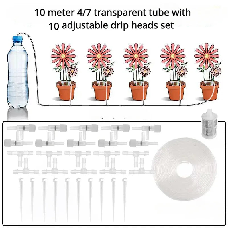 Automatic Drip Watering Kit — Adjustable Balcony & Patio Irrigation