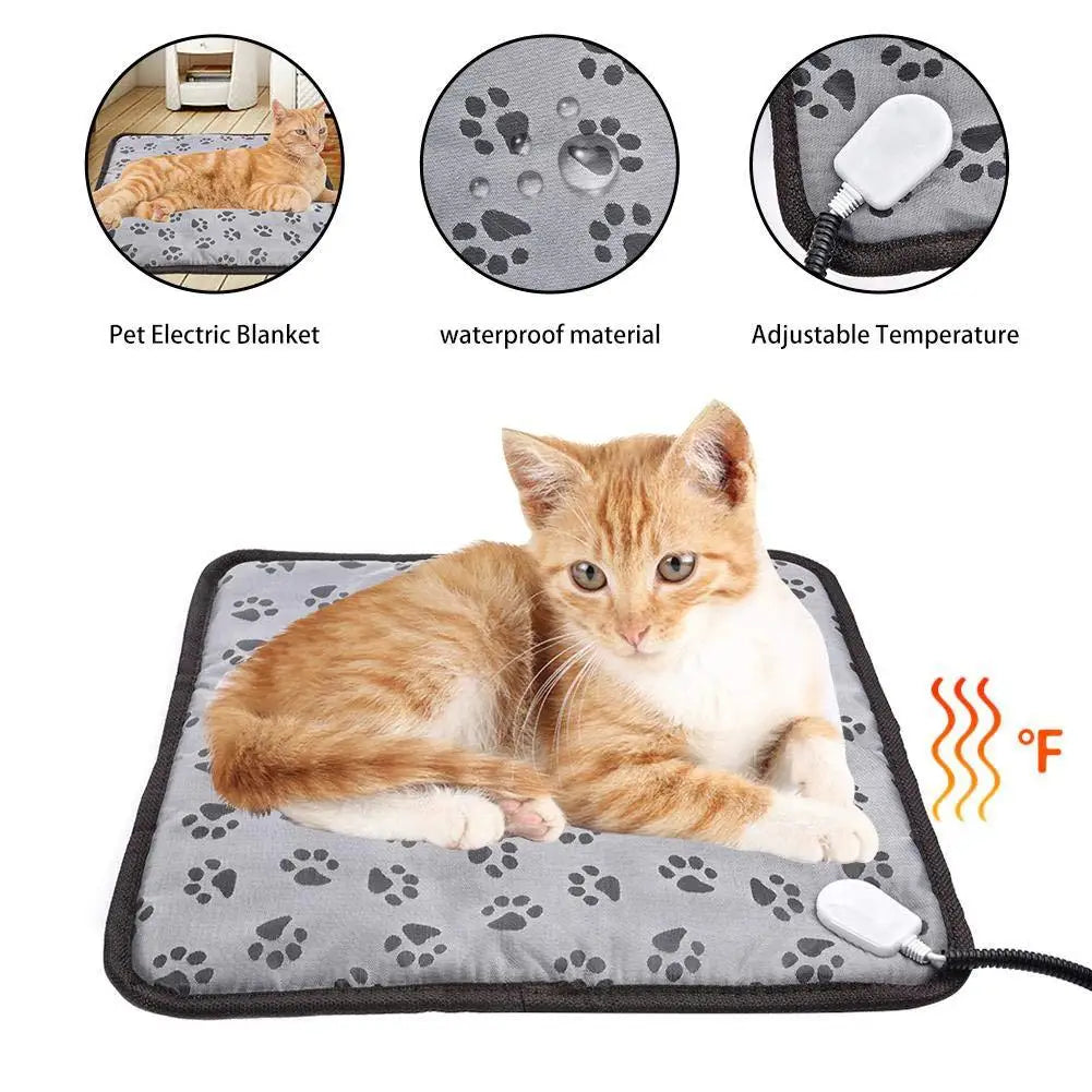 Adjustable Electric Pet Heating Pad - Chew-Resistant Wire
