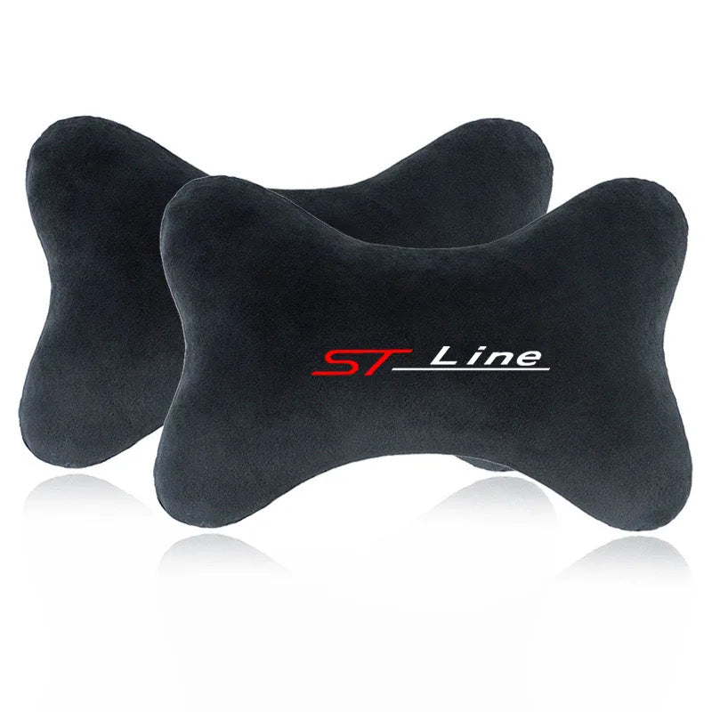 For ST LINE  Mk2 Mk3 Mk4 2 3 4 ST  Car Headrest Neck Support Seat Soft Neck Pillow Auto Accessories