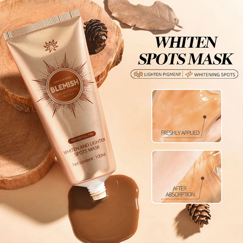 Spots Mask Spots Peel-Off Facial Mask Anti-Blemish Freckle Brightening Mask Deeply Clean Pore Tightening Moisturize Glowing Skin