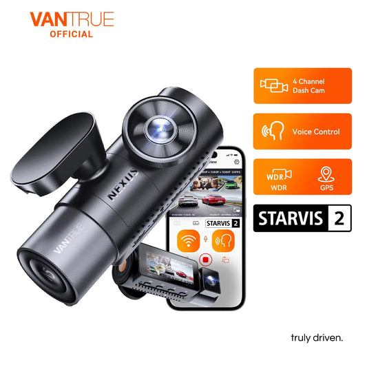 Vantrue N5 4-Channel WiFi Dash Cam with GPS, STARVIS 2 Night Vision & Voice Control